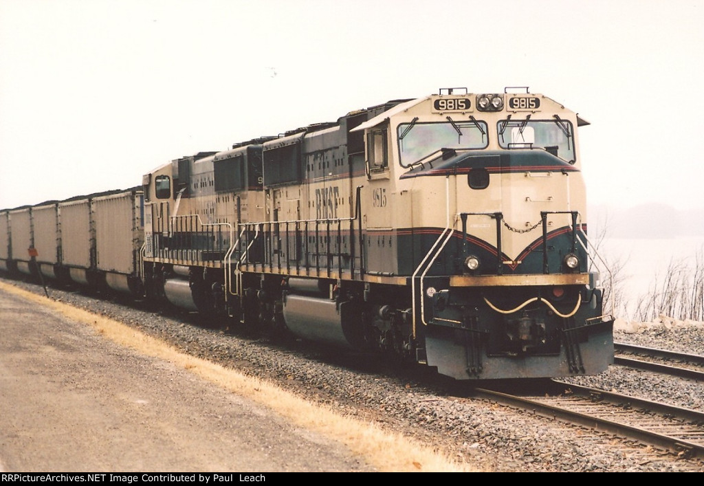 Tied down loaded coal train